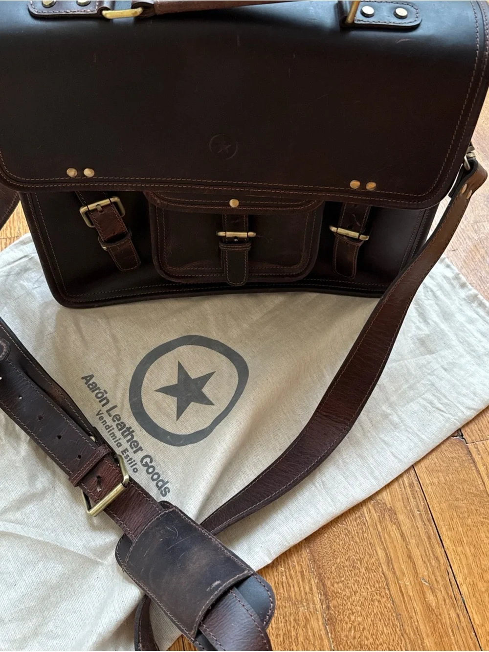 Dark Brown Leather Men’s Briefcase
